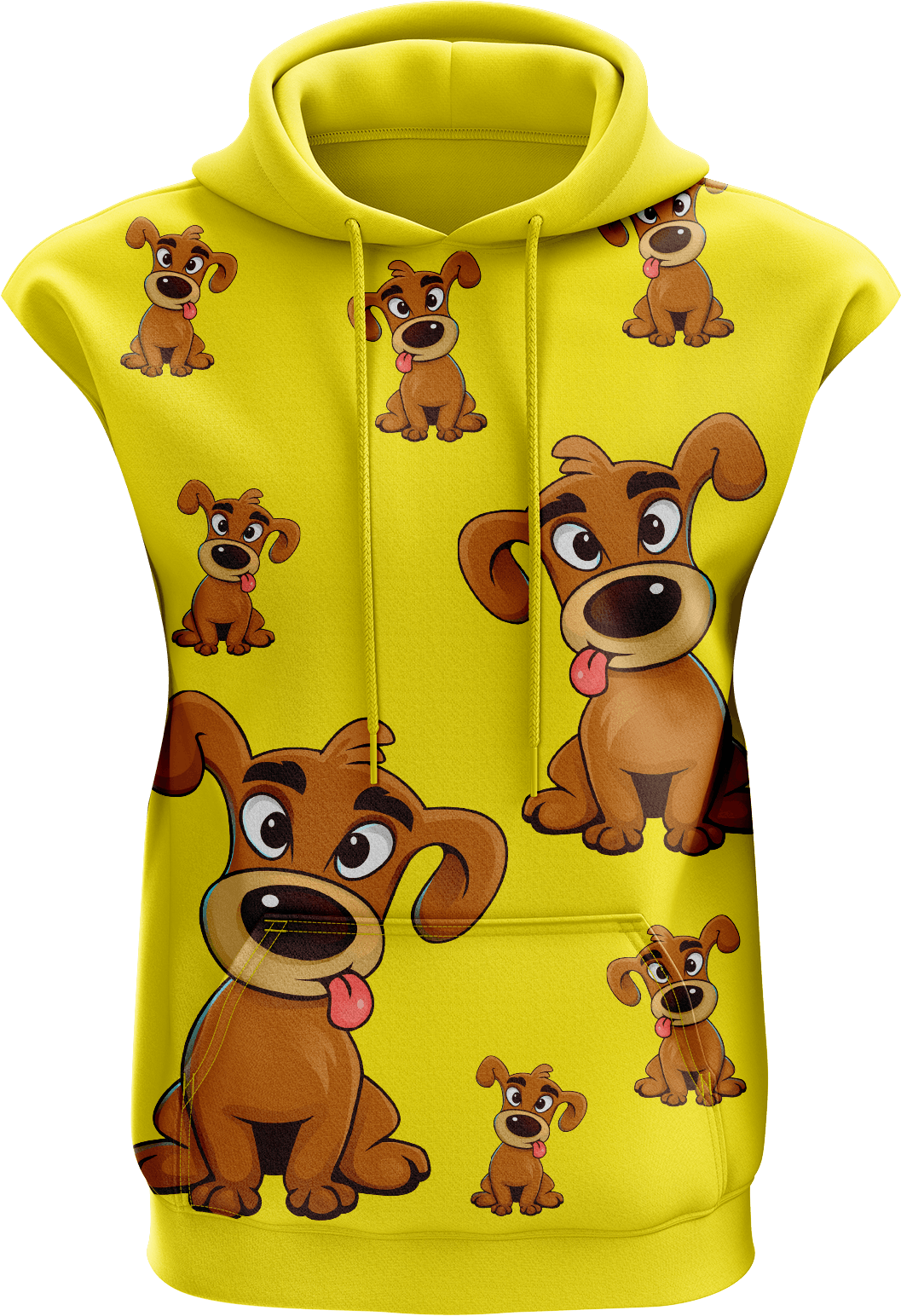 Goofy Woofy Full Zip Sleeveless Hoodie Jackets - fungear.com.au