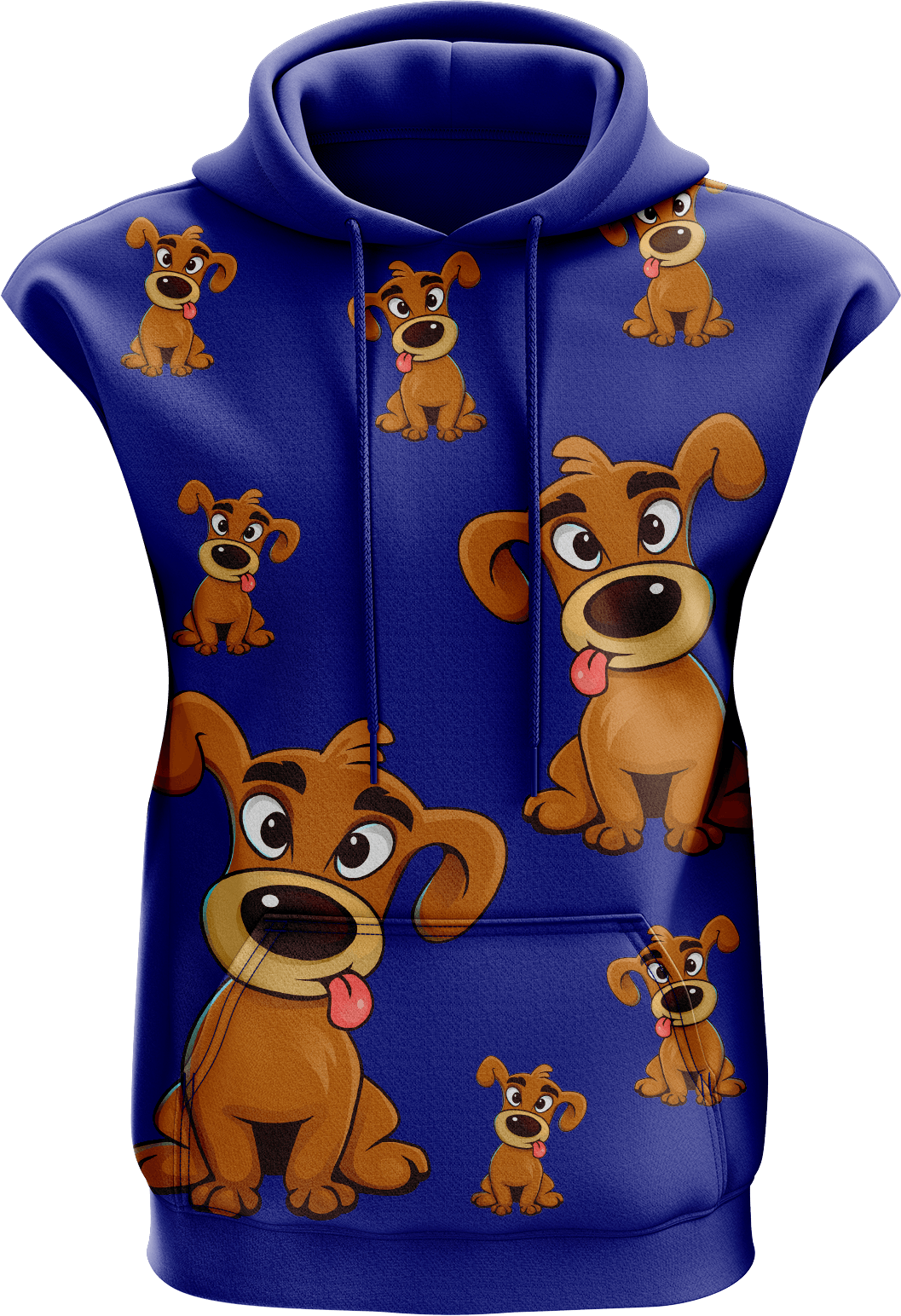 Goofy Woofy Full Zip Sleeveless Hoodie Jackets - fungear.com.au