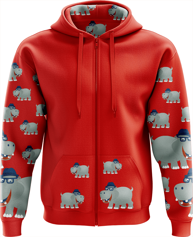 Hungry Hippo Full Zip Hoodies Jacket - fungear.com.au