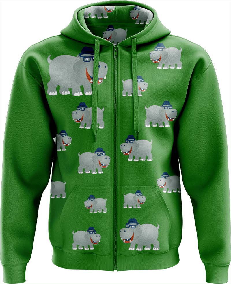 Hungry Hippo Full Zip Hoodies Jacket - fungear.com.au