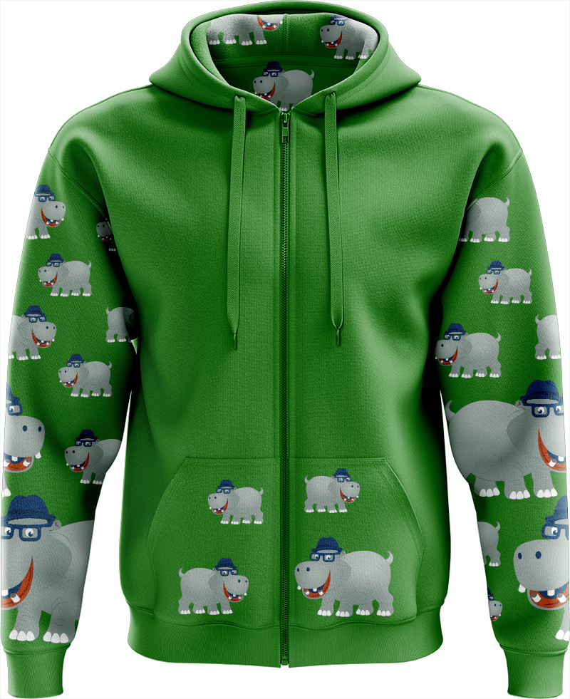 Hungry Hippo Full Zip Hoodies Jacket - fungear.com.au
