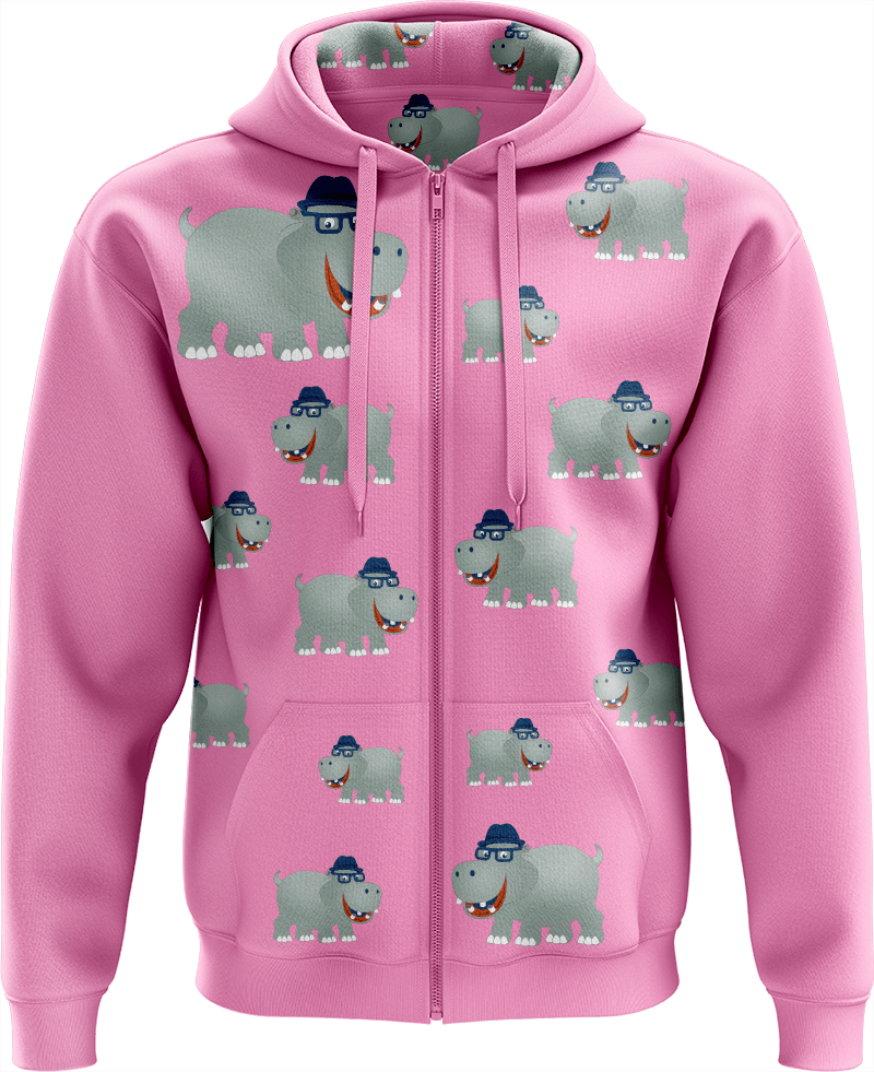 Hungry Hippo Full Zip Hoodies Jacket - fungear.com.au