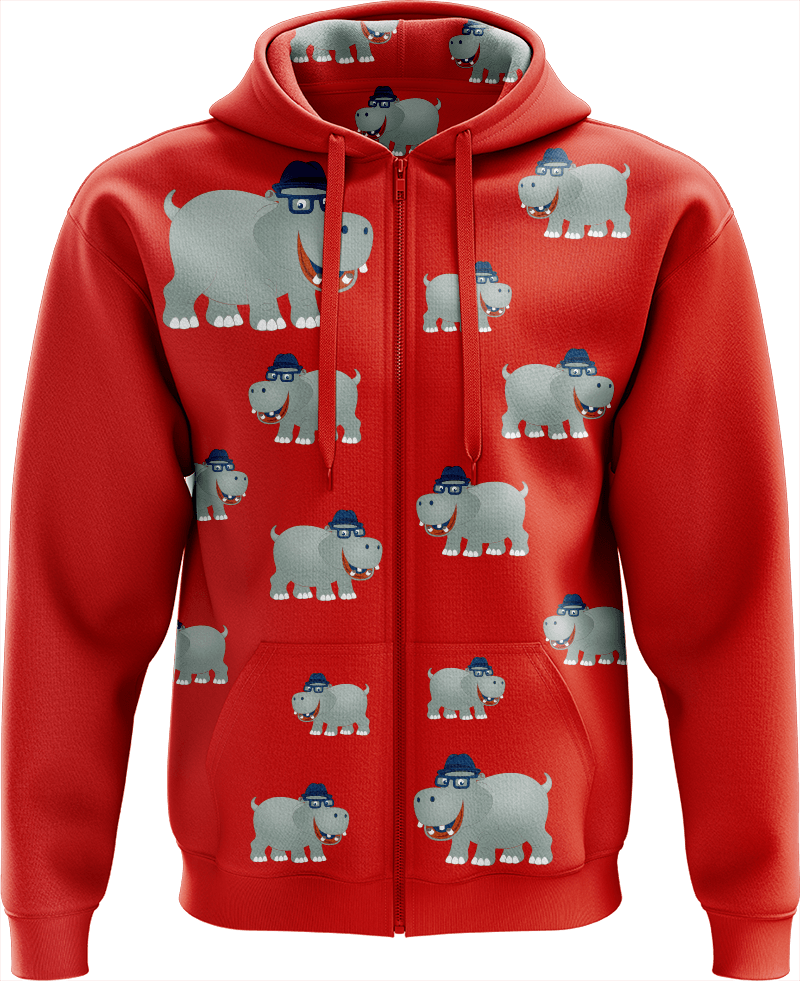 Hungry Hippo Full Zip Hoodies Jacket - fungear.com.au