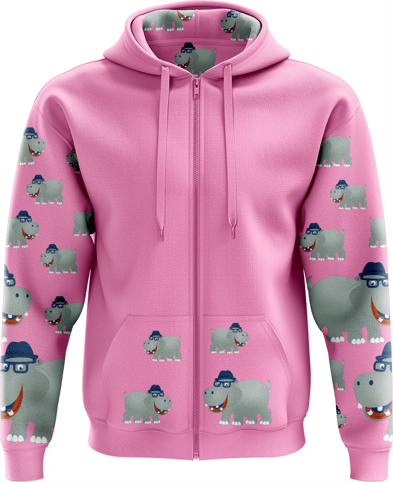 Hungry Hippo Full Zip Hoodies Jacket - fungear.com.au