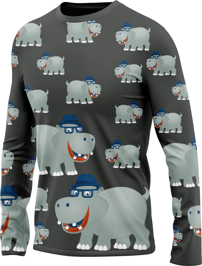 Hungry Hippo Rash Shirt Long Sleeve - fungear.com.au