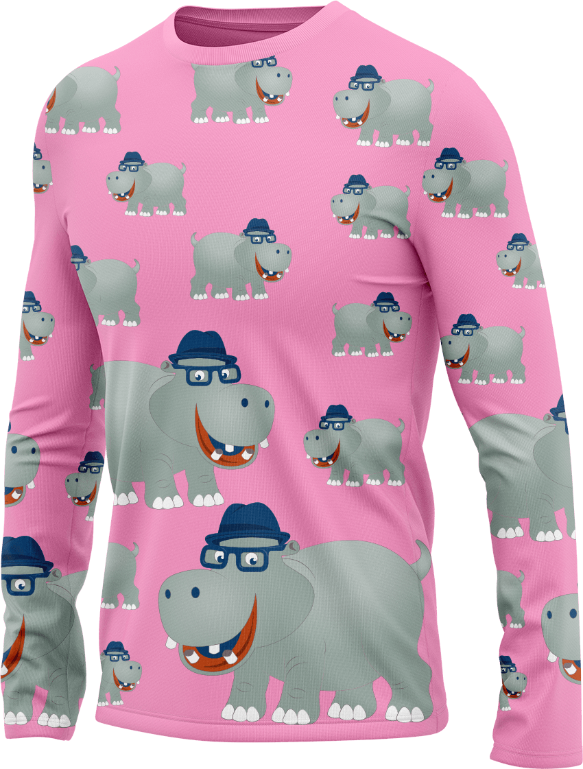 Hungry Hippo Rash Shirt Long Sleeve - fungear.com.au