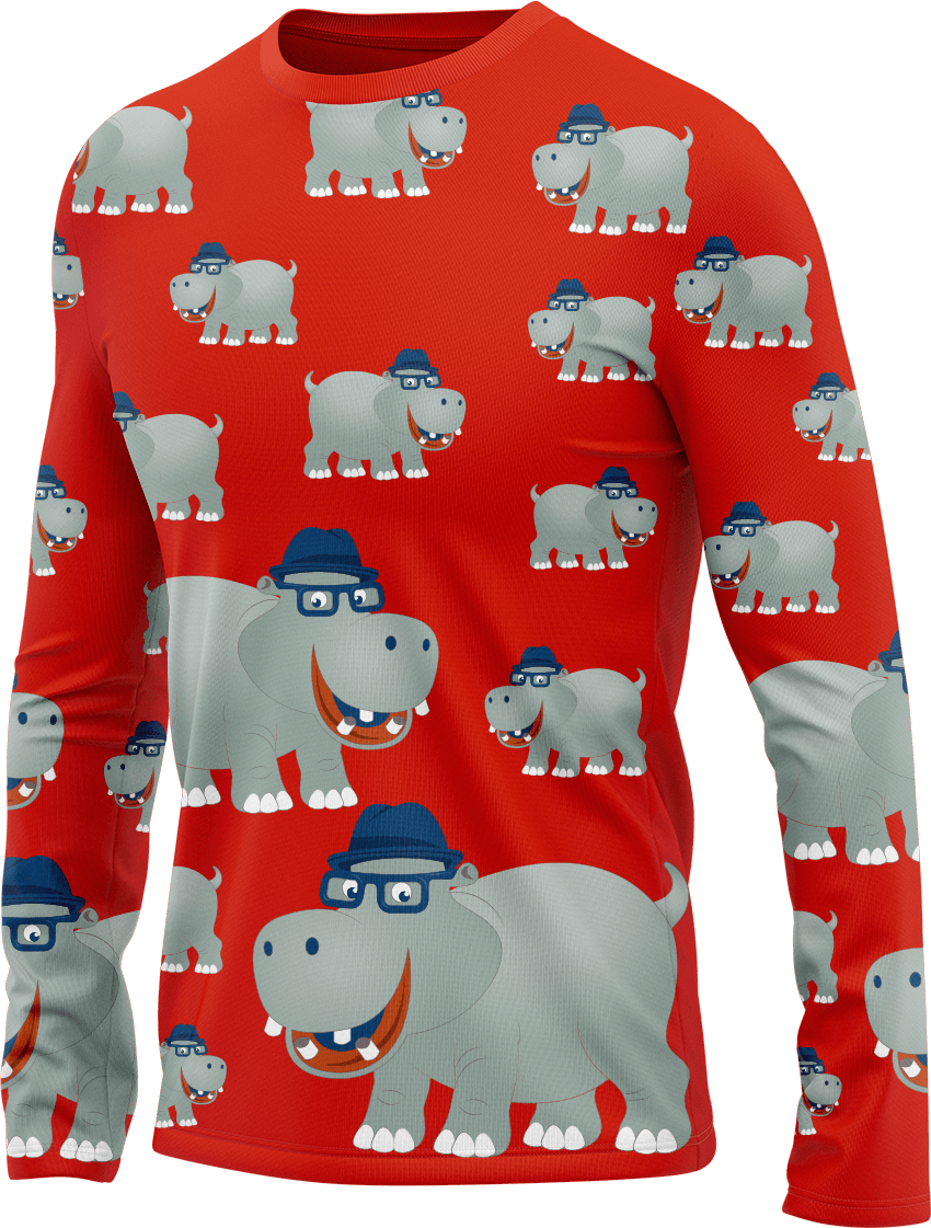 Hungry Hippo Rash Shirt Long Sleeve - fungear.com.au