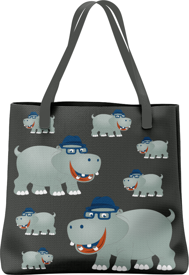 Hungry Hippo Tote Bag - fungear.com.au
