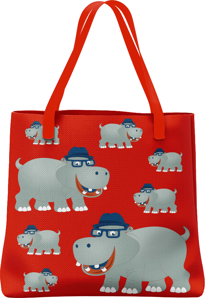 Hungry Hippo Tote Bag - fungear.com.au