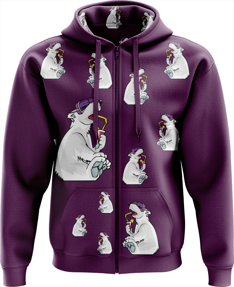 Ice Bear Full Zip Hoodies Jacket - fungear.com.au