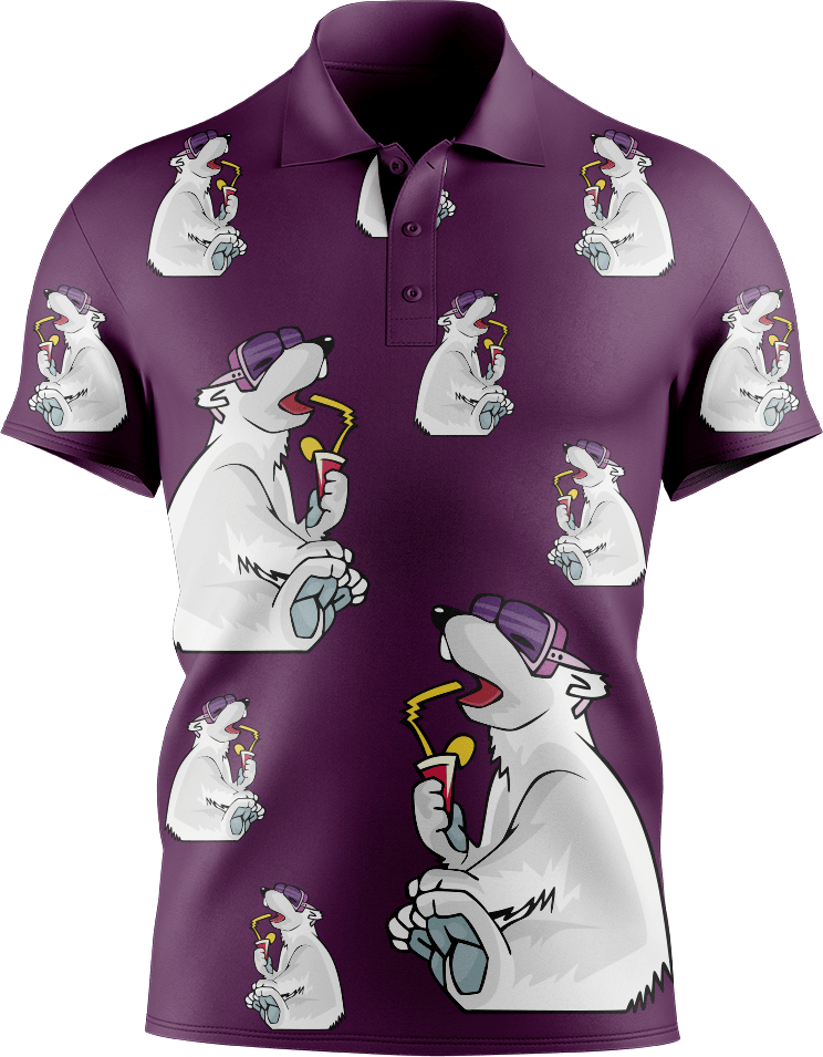 Ice Bear Men's Short Sleeve Polo - fungear.com.au