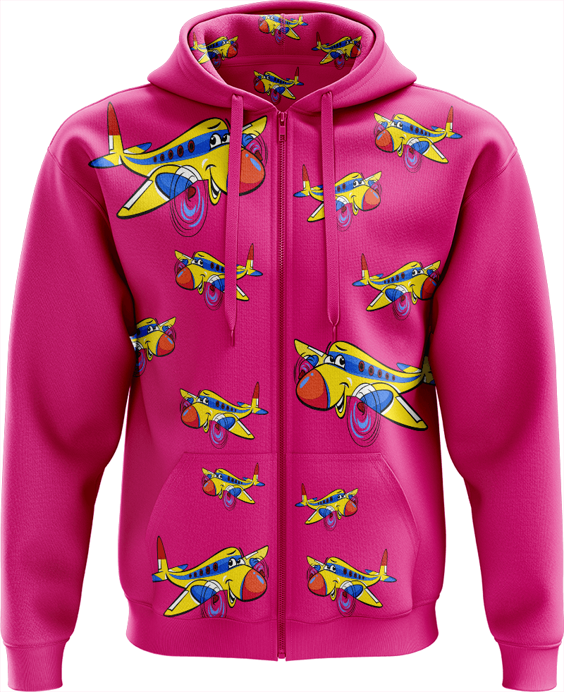 Jet Plane Full Zip Hoodies Jacket - fungear.com.au