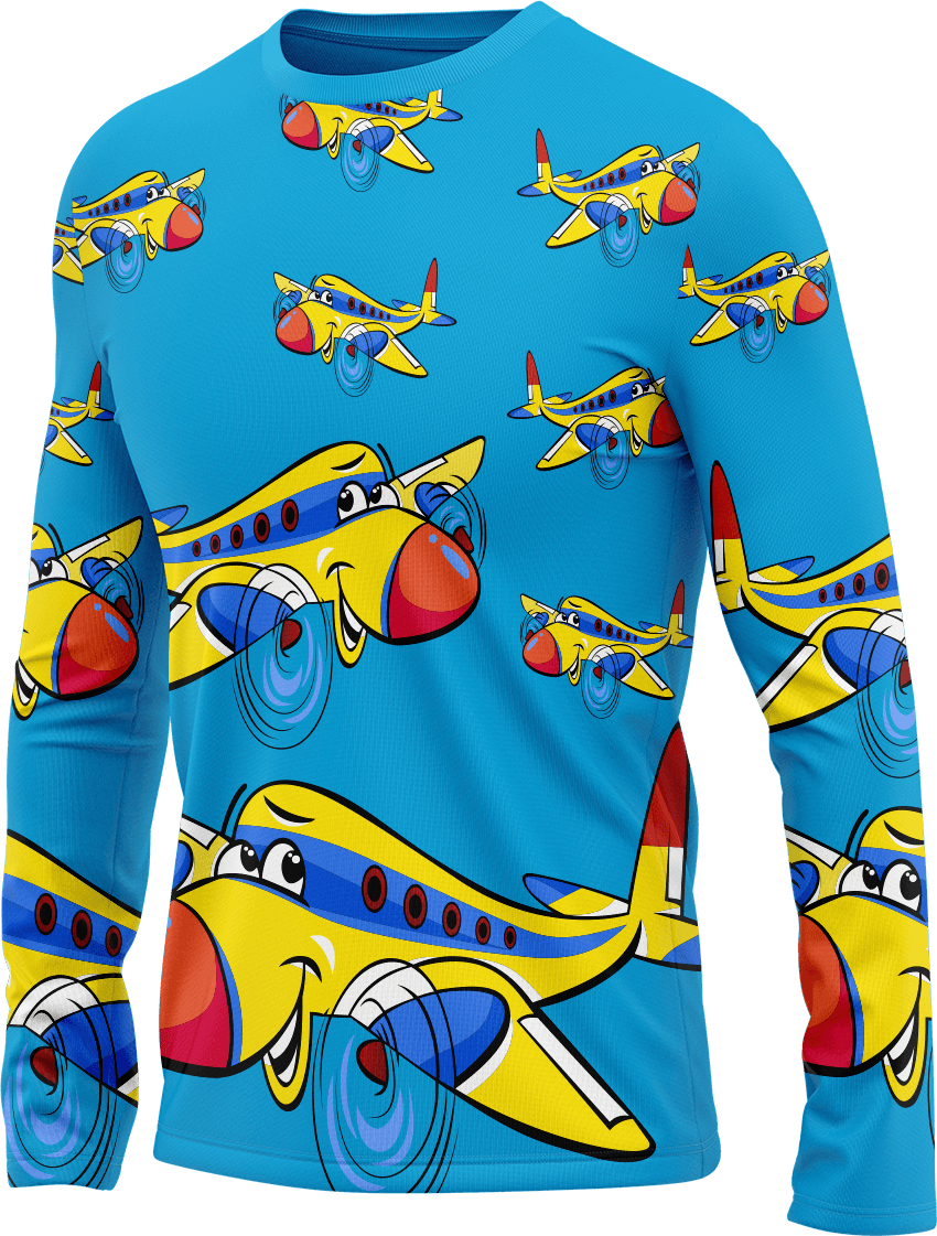 Jet Plane Rash T-Shirt Long Sleeve - fungear.com.au