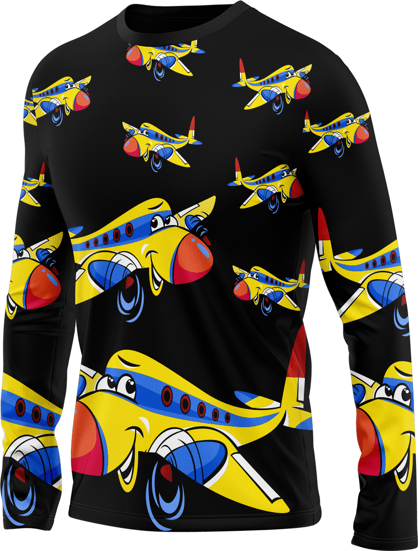 Jet Plane Rash T-Shirt Long Sleeve - fungear.com.au