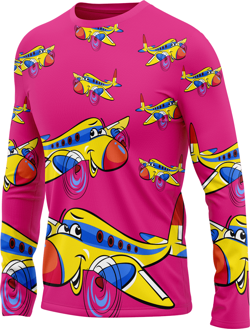 Jet Plane Rash T-Shirt Long Sleeve - fungear.com.au