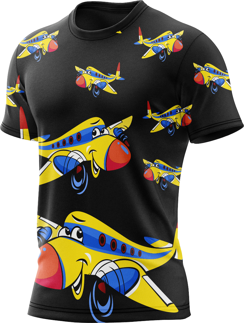 Jet Plane Rash Shirt Short Sleeve