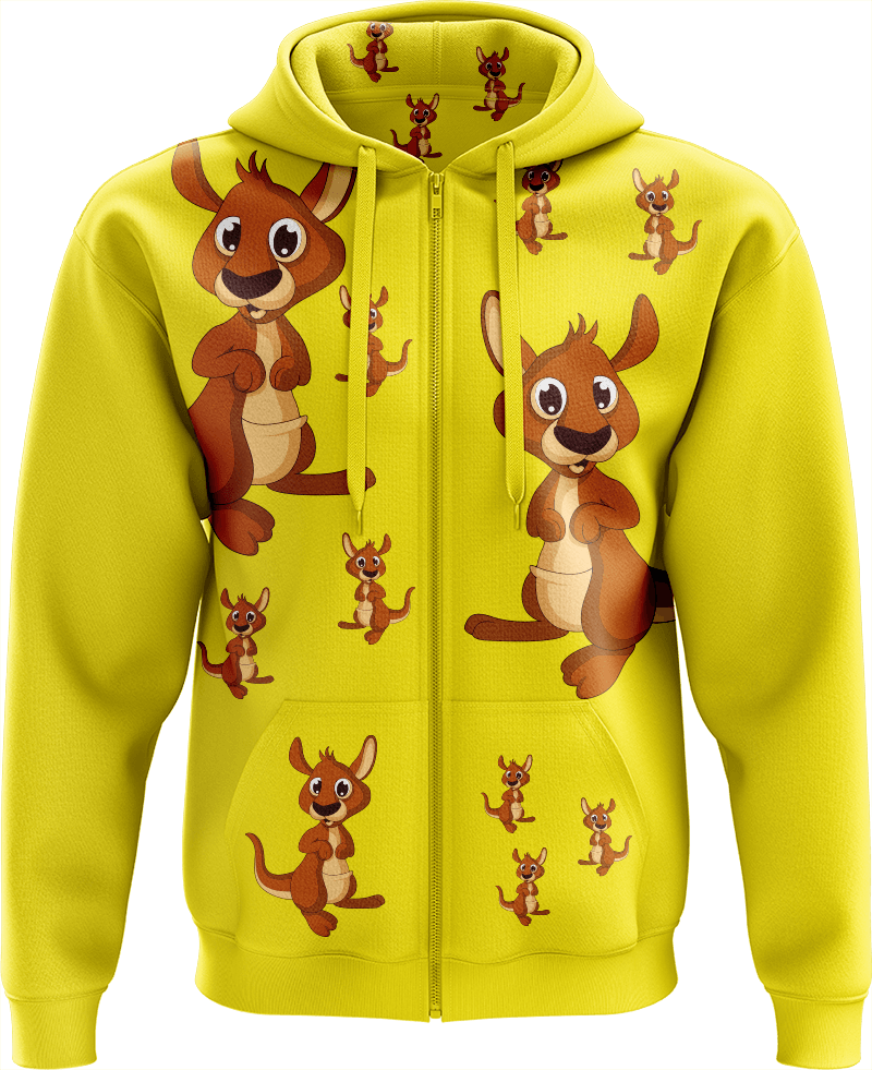 Kanga Back Full Zip Hoodies Jacket - fungear.com.au
