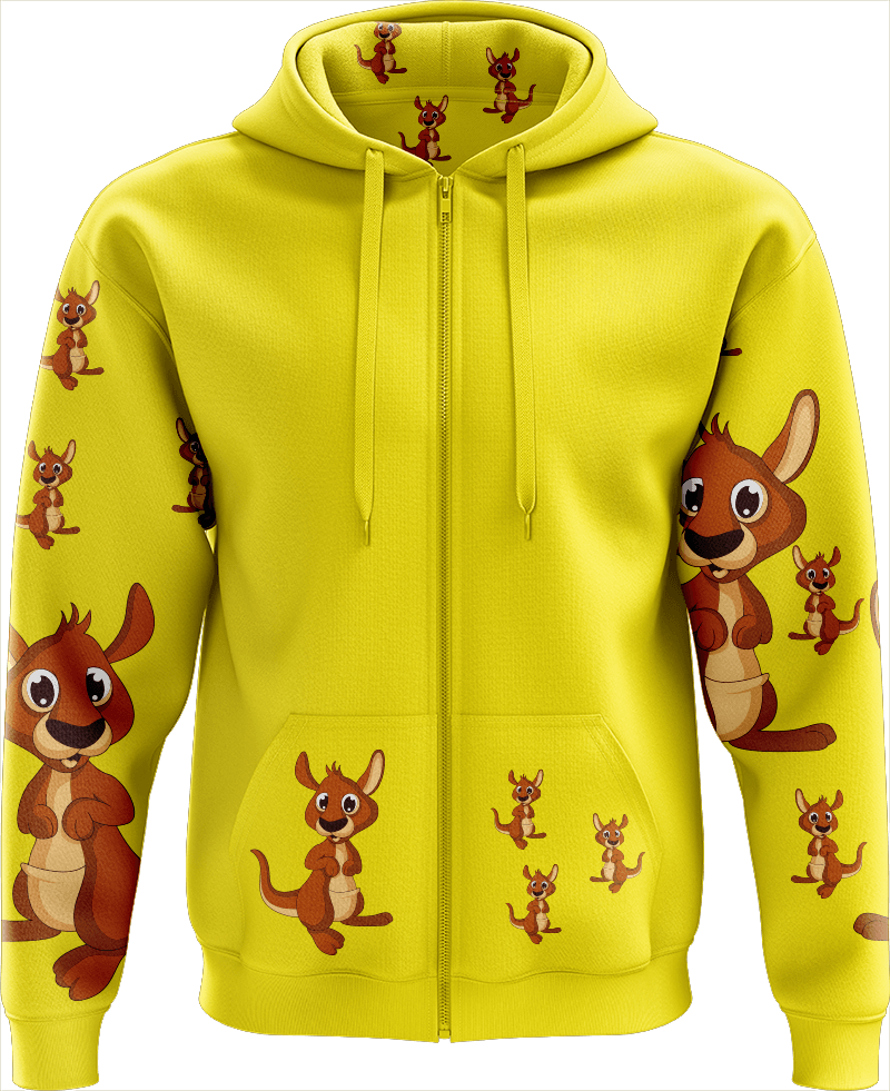Kanga Back Full Zip Hoodies Jacket - fungear.com.au