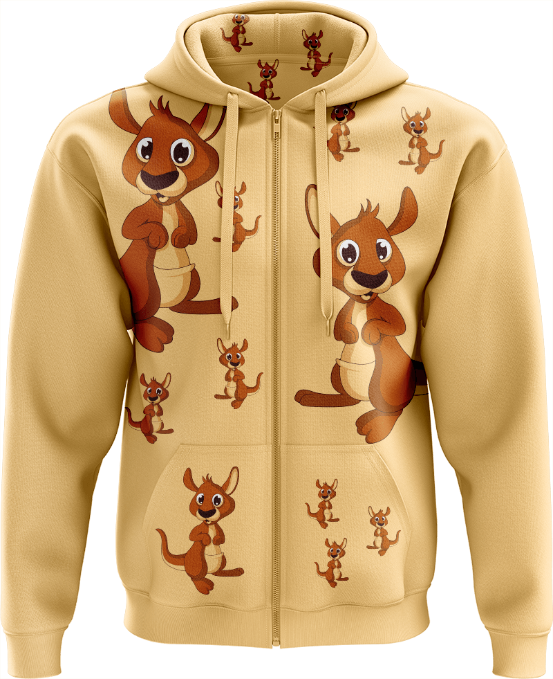 Kanga Back Full Zip Hoodies Jacket - fungear.com.au
