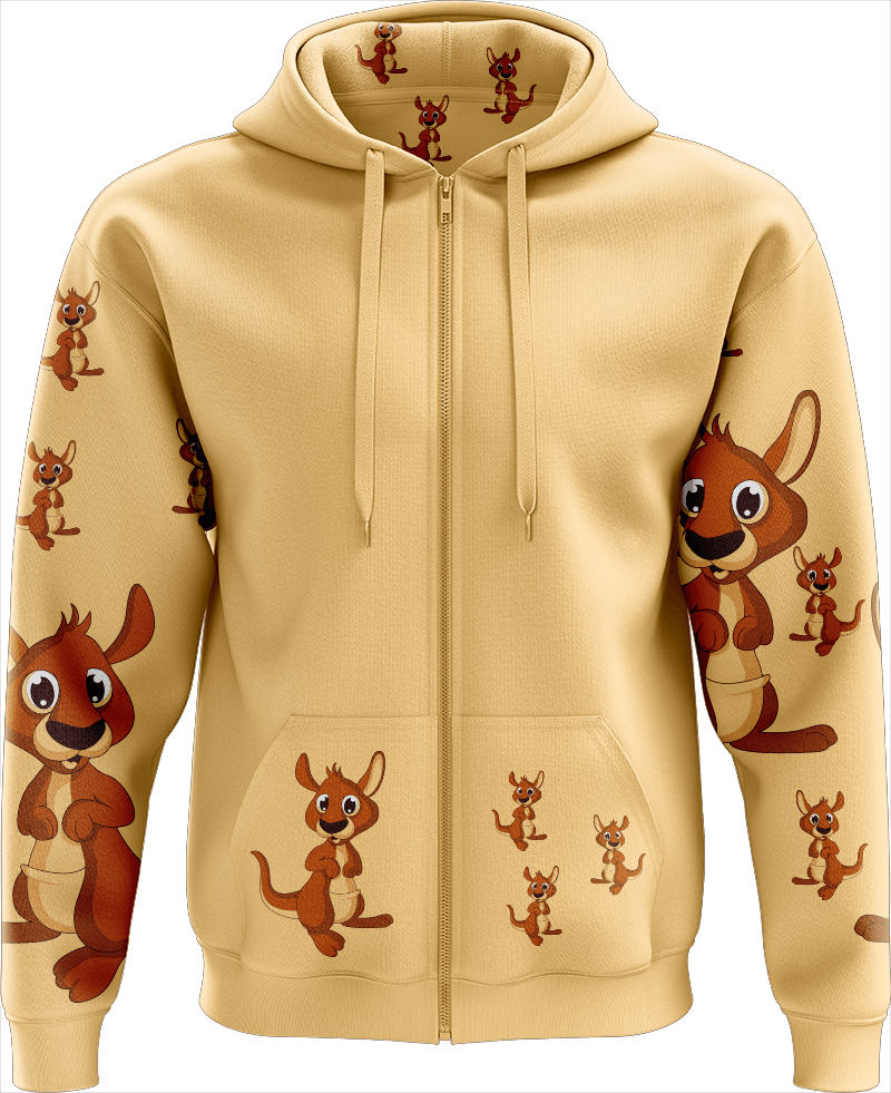 Kanga Back Full Zip Hoodies Jacket - fungear.com.au