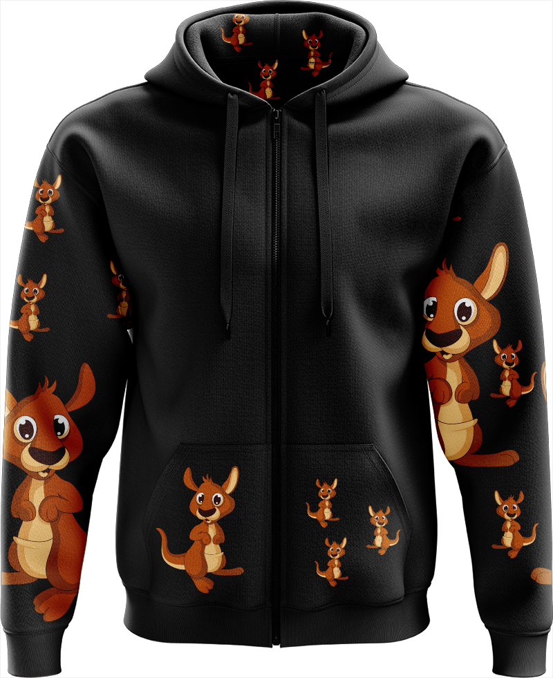 Kanga Back Full Zip Hoodies Jacket - fungear.com.au