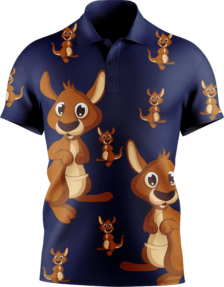 Kanga Back Men's Short Sleeve Polo - fungear.com.au