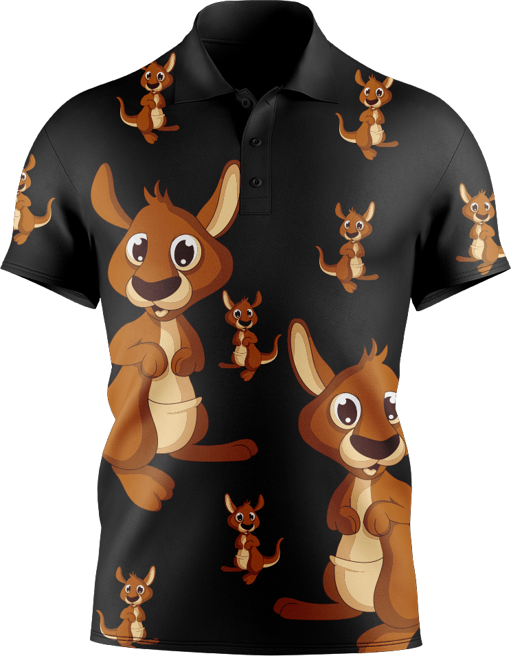Kanga Back Men's Short Sleeve Polo - fungear.com.au
