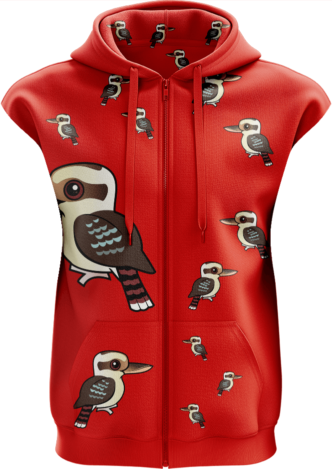 Kooky Kooka Full Zip Sleeveless Hoodie Jackets - fungear.com.au
