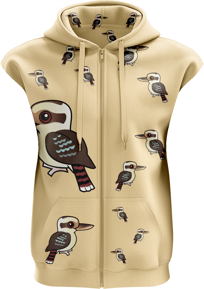 Kooky Kooka Full Zip Sleeveless Hoodie Jackets - fungear.com.au