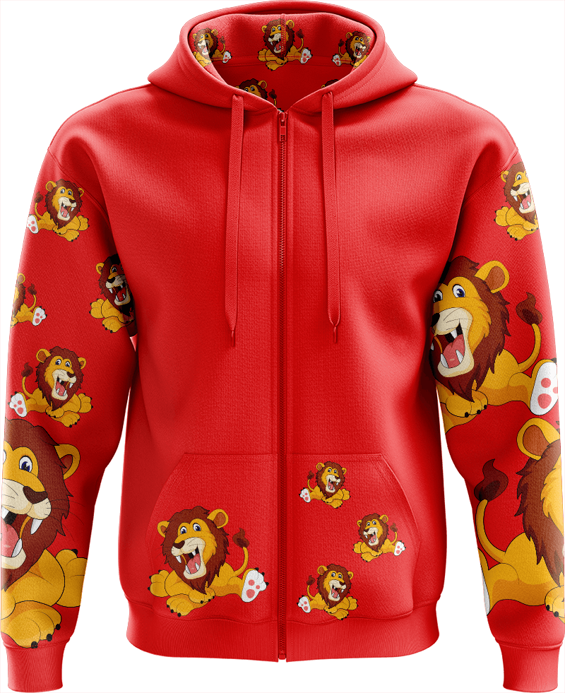 Leo Lion Full Zip Hoodies Jacket - fungear.com.au