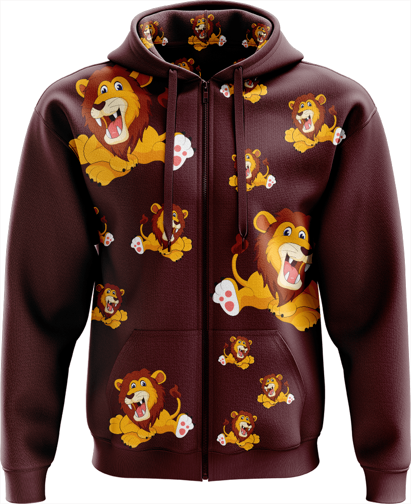 Leo Lion Full Zip Hoodies Jacket - fungear.com.au