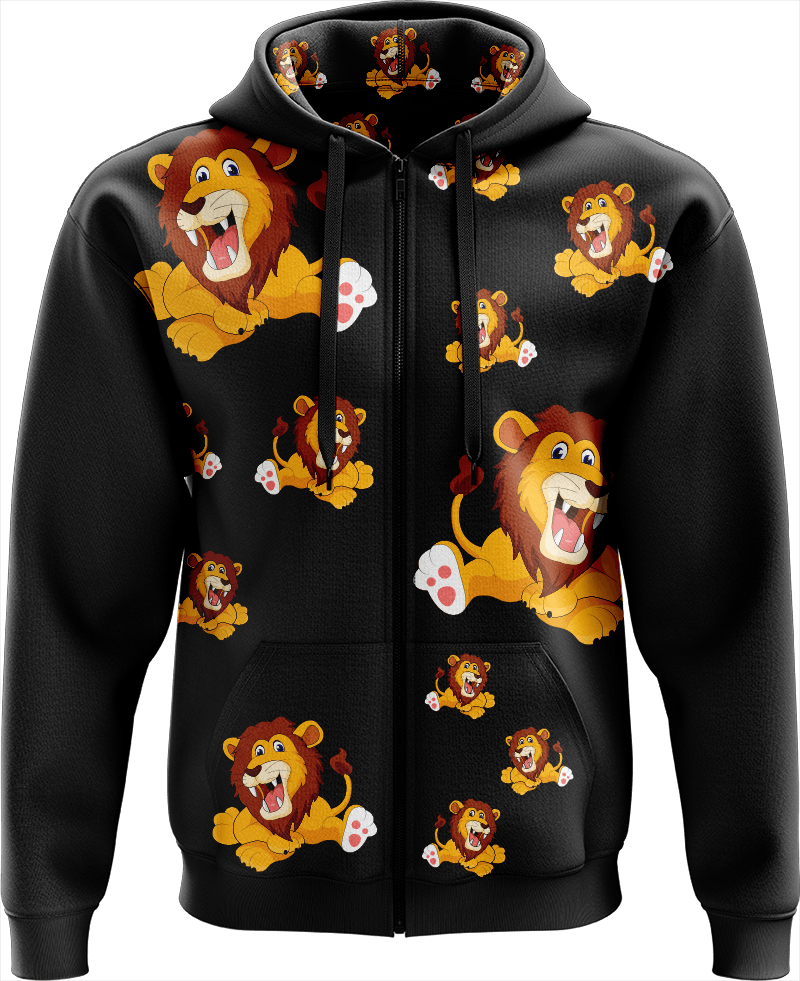 Leo Lion Full Zip Hoodies Jacket - fungear.com.au
