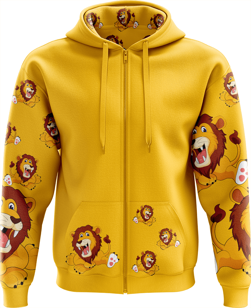 Leo Lion Full Zip Hoodies Jacket - fungear.com.au