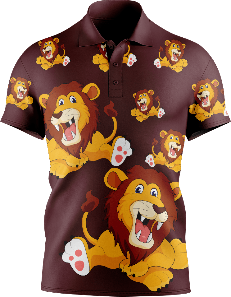 Leo Lion Men's Short Sleeve Polo - fungear.com.au