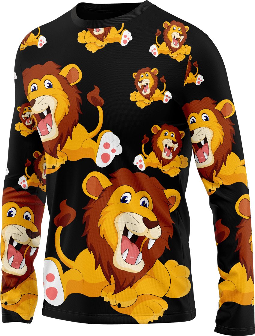Leo Lion Rash T-Shirt Long Sleeve - fungear.com.au