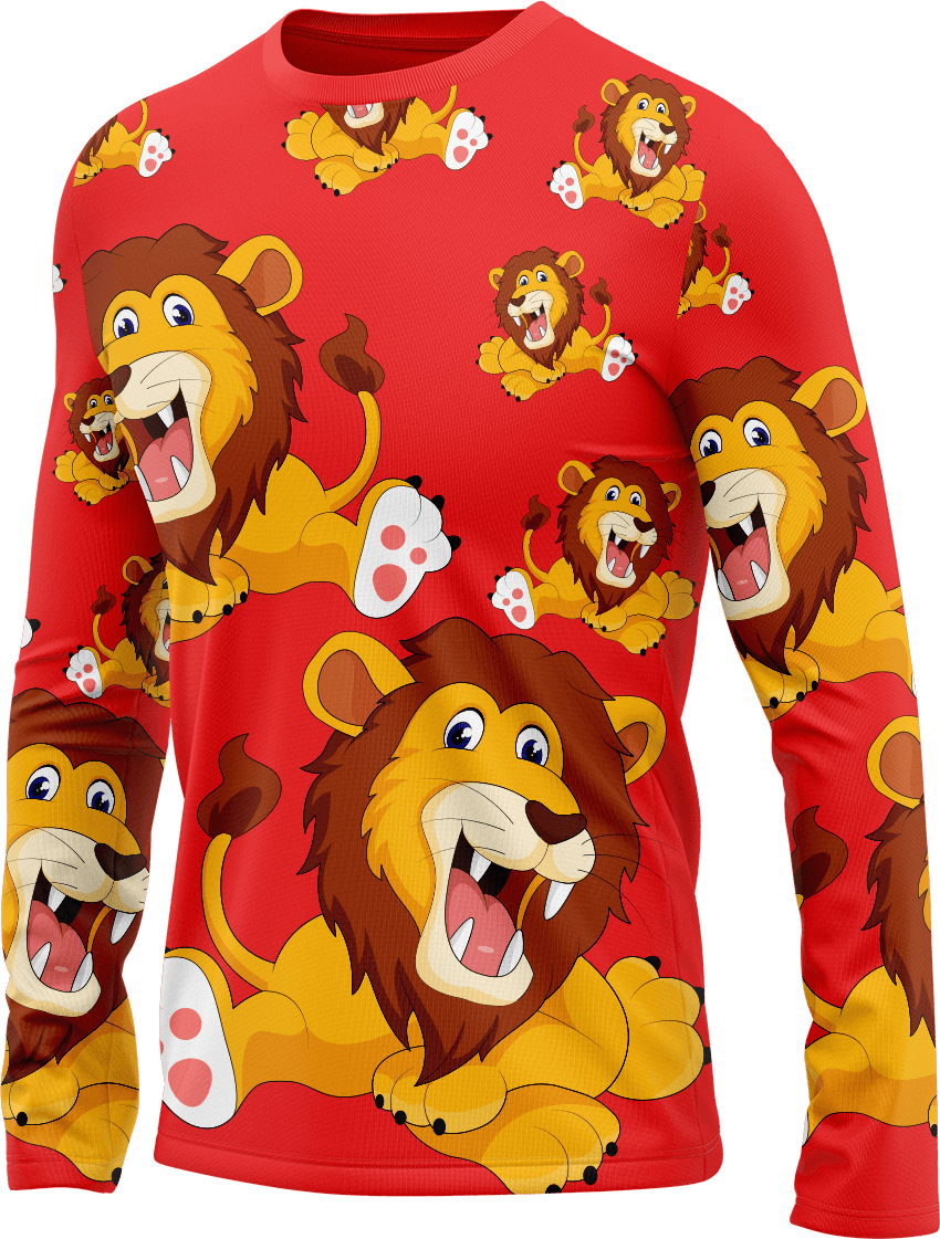 Leo Lion Rash T-Shirt Long Sleeve - fungear.com.au