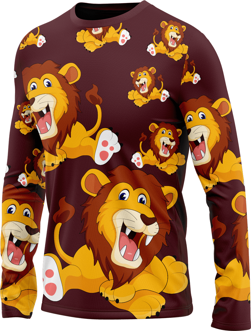 Leo Lion Rash T-Shirt Long Sleeve - fungear.com.au