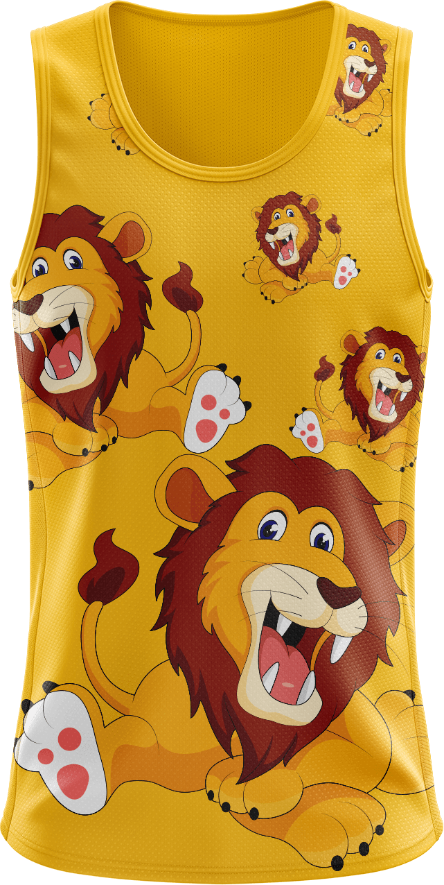 Leo Lion Singlets - fungear.com.au