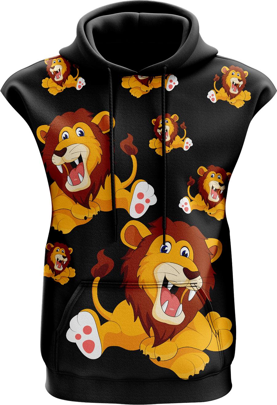 Leo Lion Sleeveless Hoodie - fungear.com.au