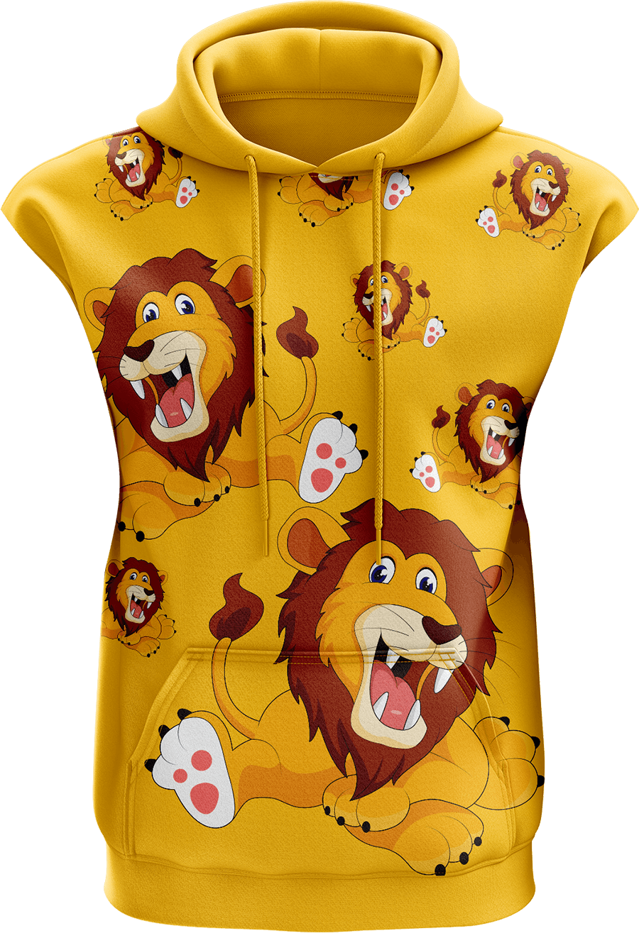 Leo Lion Sleeveless Hoodie - fungear.com.au