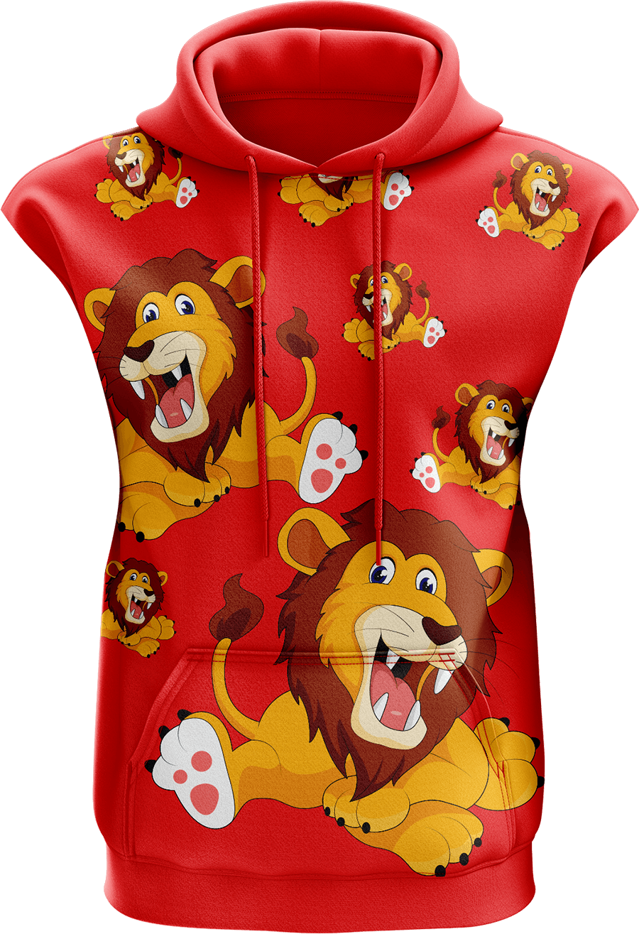 Leo Lion Sleeveless Hoodie - fungear.com.au