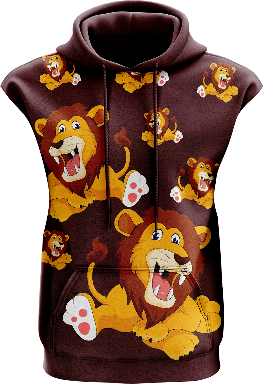 Leo Lion Sleeveless Hoodie - fungear.com.au