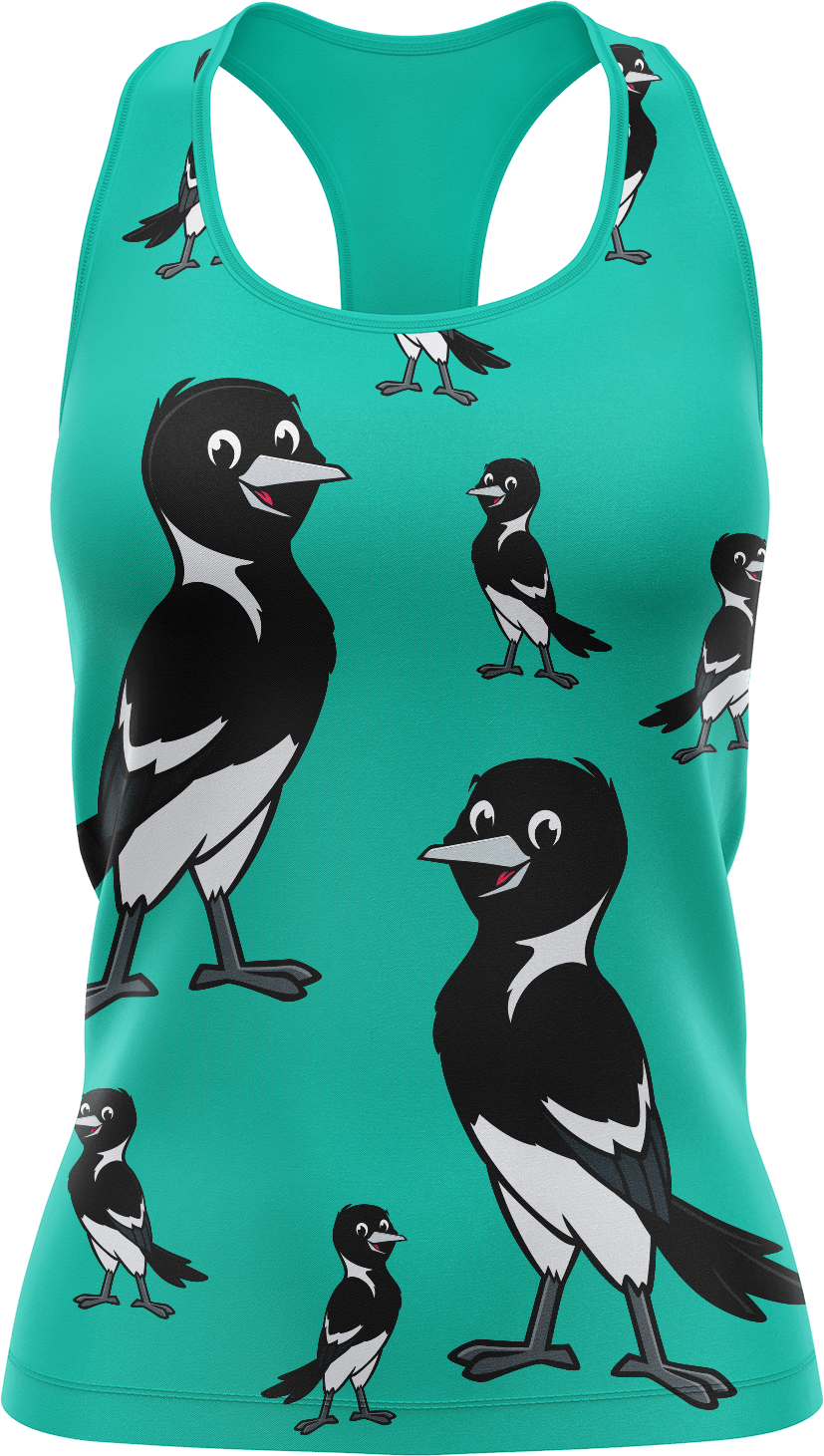 Magic Magpie Singlets - fungear.com.au