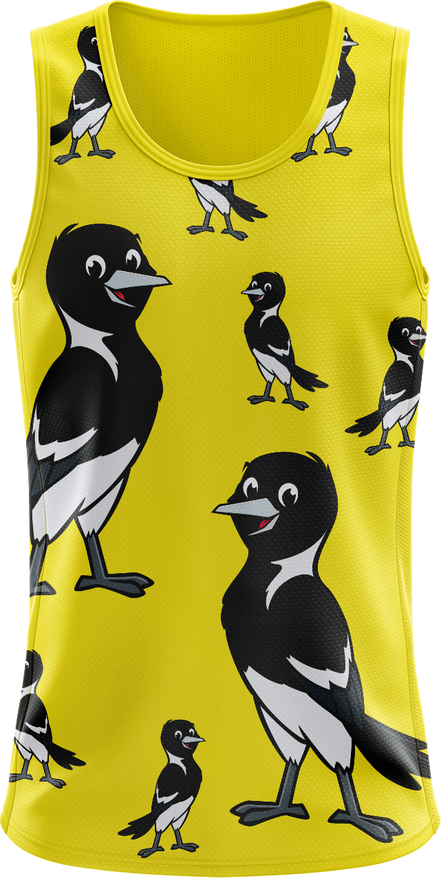 Magic Magpie Singlets - fungear.com.au