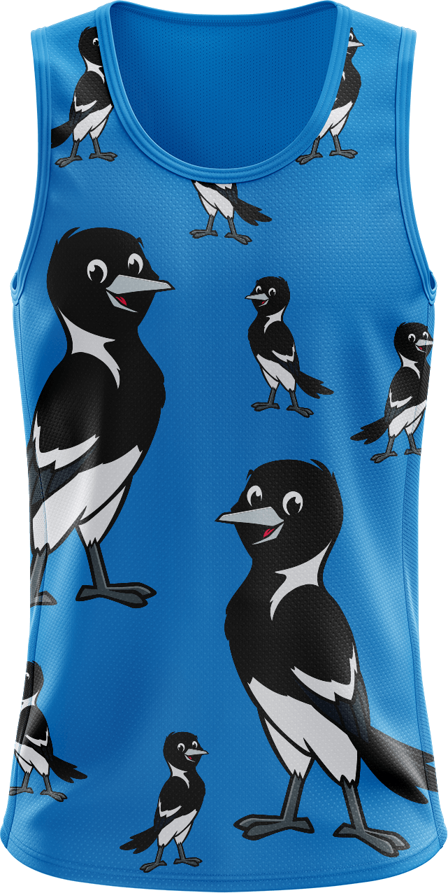 Magic Magpie Singlets - fungear.com.au