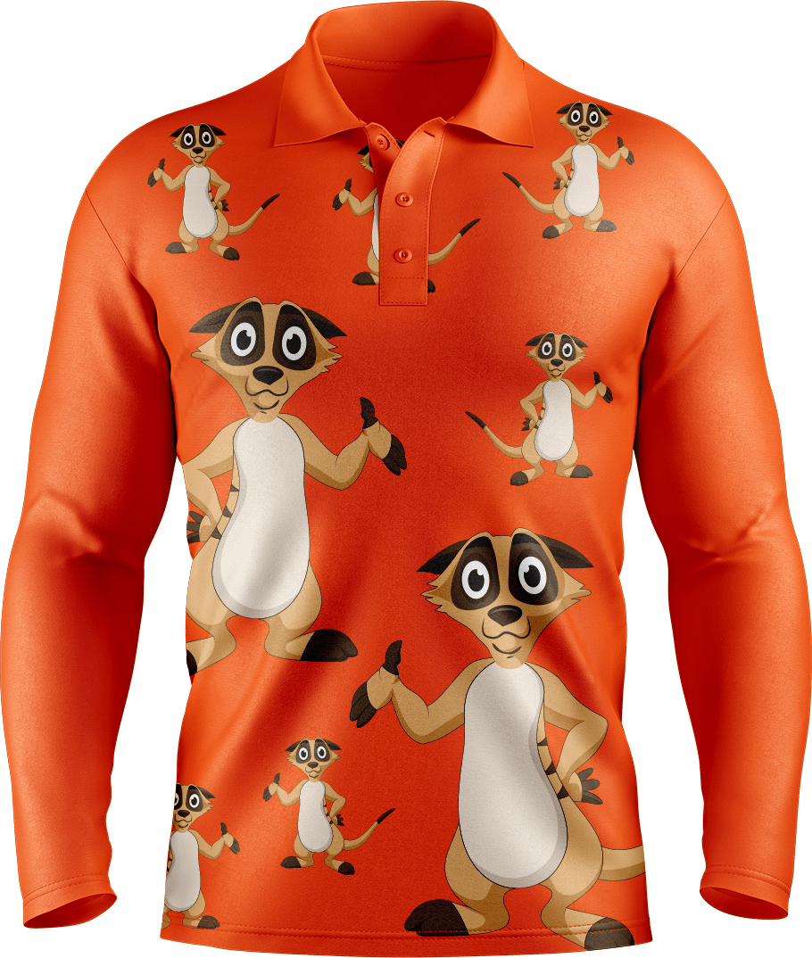 Magnifique Meerekat Men's Long Sleeve Polo