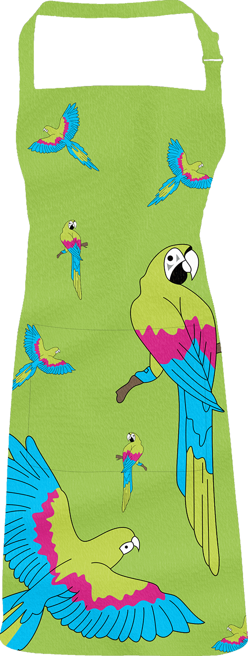 Majestic Macaw Apron - fungear.com.au