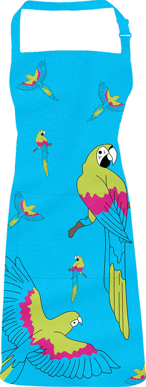 Majestic Macaw Apron - fungear.com.au