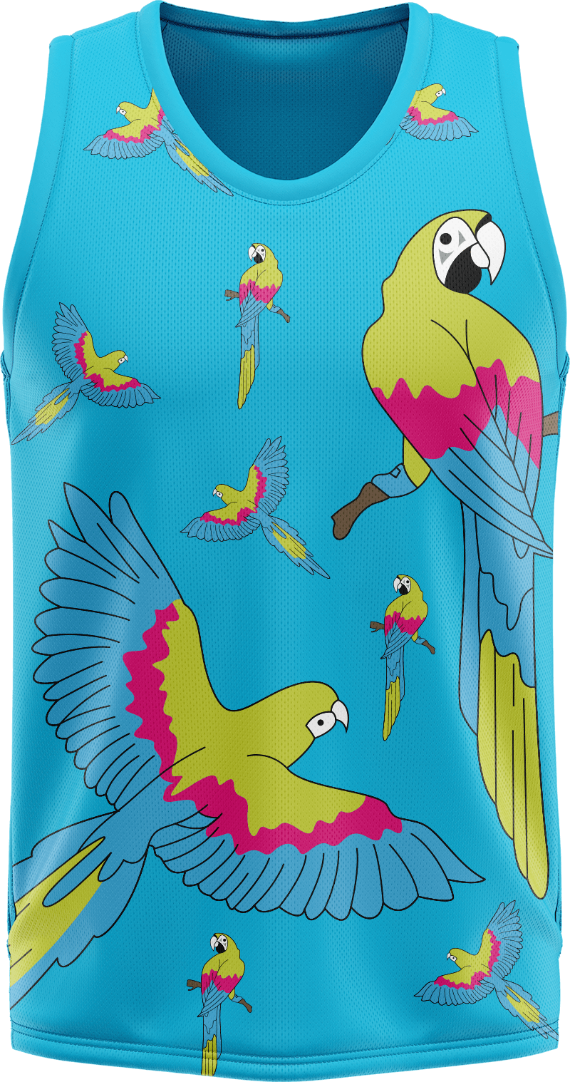 Majestic Macaw Basketball Jersey - fungear.com.au