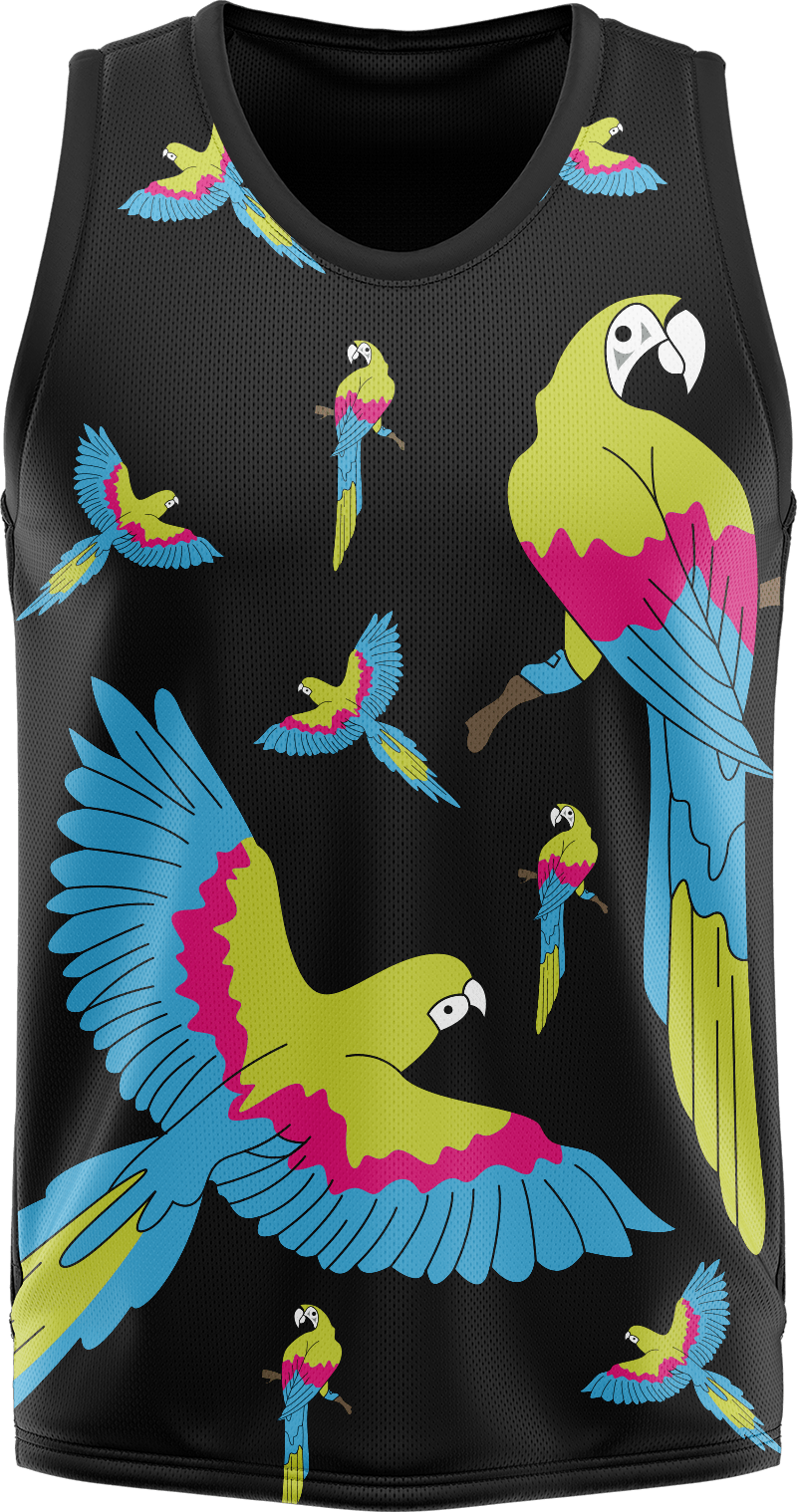 Majestic Macaw Basketball Jersey - fungear.com.au
